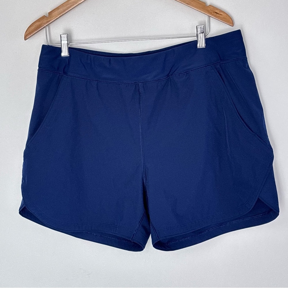 Lands End Women’s Swim Shorts Navy Blue w/ Pockets Size 16 *B14